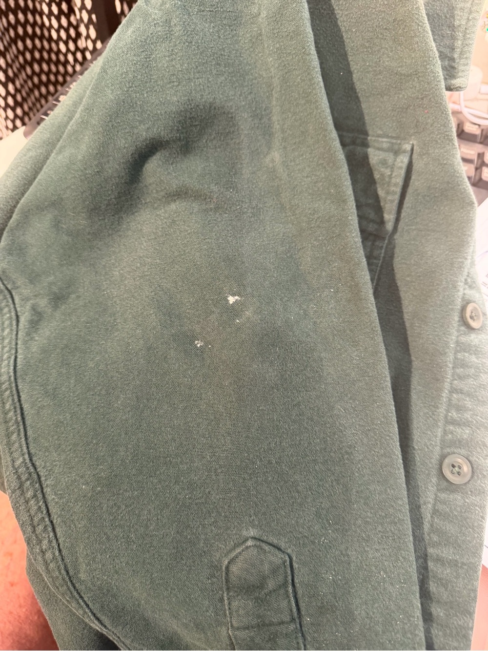 L L Bean Men's Forest Green Shirt Jacket - Picture 4 of 4